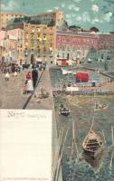 Naples S. Lucia quay litho