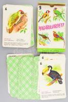 Madárkvartett kártyajáték, dobozában