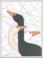 Kun Sarolta (1990-): Trio infernale, vegyes technika, papír, jelzés nélkül, 40×30 cm