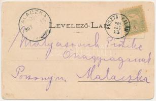 1903 Pusztakalán, Kalán, Calan; Vasútállomás, Igazgatósági épület. Honisch felvétele, Grausam Lőrinc...