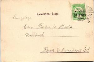 1911 Temesvár, Timisoara; Józsefváros, Bonnáz utca, vasútállomás. Polatsek-féle könyvkereskedés kiad...