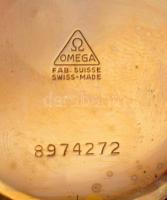 Omega zsebóra, fém tok, jelzett szerkezet, működik, d: 45 mm