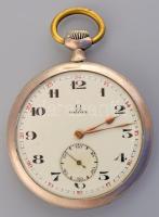 Omega ezüst (Ag) tokos zsebóra, jelzett szerkezet, működik, d: 50 mm