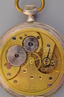 Omega ezüst (Ag) tokos zsebóra, jelzett szerkezet, működik, d: 50 mm