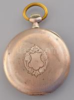 Omega ezüst (Ag) tokos zsebóra, jelzett szerkezet, működik, d: 50 mm