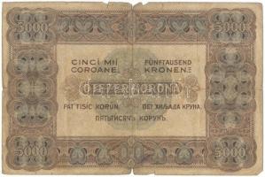 1920. 5000K "Orell Füssli Zürich" nyomdahely jelöléssel, piros "5 B01 095866" so...