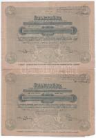 1925 Szekszárd 1925. "Szekszárd és környéke 'Hangya' Fogyasztási és Értékesítő Szövetkezet" 100db üzletrészjegye egyben 100.000K értékben, szelvényekkel (2x) + "Szekszárd és környéke 'Hangya' Fogyasztási és Értékesítő Szövetkezet" 50db üzletrészjegye egyben 50.000K értékben, szelvényekkel T:F