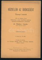 Makkai Sándor: Küzdelem az örökségért - Ünnepi beszéd - 1935 évi október 31.-én Budapesten a pesti Vigadóban rendezett reformáció-emlékünnepen elmondta -- erdélyi református püspök. Bp., 1935. Országos Bethlen Gábor Szövetség. 22 p. Kiadói kartonált papírkötésben