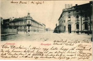 1902 Temesvár, Timisoara; Hunyady út / street view (gyűrődés / crease)