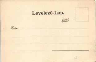 Temesvár, Timisoara; Kossuth utca, takarékpénztár, elemi fiúiskola, villamos / street view, savings ...