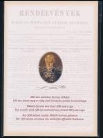 2019 200 éve született Gervay Mihály bélyegszett bontatlan csomagolásban benne a blokk fogazott, zöld sorszámú különleges fogazású, piros sorszámú vágott és egyszínnyomatú sötétbarna változata