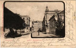 1902 Temesvár, Timisoara; Gyárváros, Baross utca. Polatsek-féle könyvkereskedés kiadása / street (gyűrődés / crease)