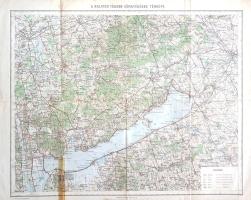 [Térkép] A Balaton tágabb környékének térképe. Mértéke: 1:200,000. (1929). 
[Budapest], 1929. Magya...