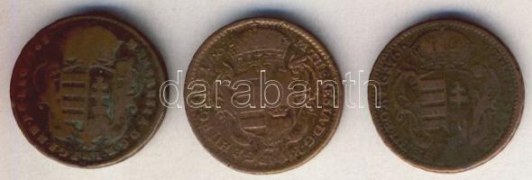 1763,1766 Rézdénár (3x) M.Theresia T:3/4+