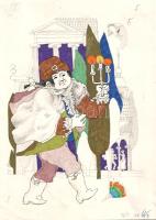 Bognár Árpád (1931-2004) Munkácsy-díjas grafikusművész hét színes, részben aláírt illusztrációja Bea...