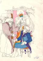 Bognár Árpád (1931-2004) Munkácsy-díjas grafikusművész hét színes, részben aláírt illusztrációja Bea...