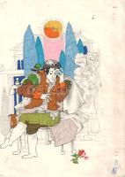 Bognár Árpád (1931-2004) Munkácsy-díjas grafikusművész hét színes, részben aláírt illusztrációja Bea...