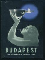 1935 Budapest a legnagyobb fürdőváros art deco plakát reklám, kartonon, sign Konecsni, jó állapotban...