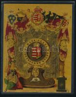 ca 1915 A Pesti Magyar Kereskedelmi Bank díszes reklámja a olajnyomat, karton, szép állapotban. 20x25 cm