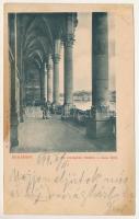 1899 (Vorläufer) Budapest V. Országház részlete a Duna felől. K. Gy. 23. sz. (ázott / wet damage)