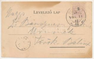 1899 (Vorläufer) Budapest V. Országház részlete a Duna felől. K. Gy. 23. sz. (ázott / wet damage)