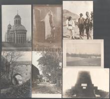 54 db I. világháború idején az erdélyi és román fronton készült fényképek képeslap méretben