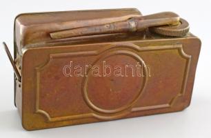 cca 1940 II. világháborús magyar katonai géppuska olajozó. Patent Krolupper. repedéssel. 14 cm / Machine gun oiler