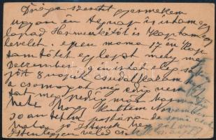 1915 Tábori posta levelezőlap "JÓZSEFHÁZA" postaügynökségi bélyegzéssel