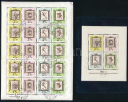 1962 Bélyegnap (35.) hajtott teljes ív + blokk (5.500) (a blokk postatiszta / the block is MNH)