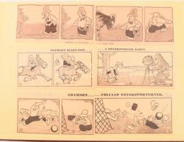 ca 1930 Bonzó, Mickey Mouse, Hegyesszakállú király, Adamson úr képregények kivágva, a Pesti Hírlap magazinjából, 20 oldalaos albumban, Adamson 18 db, BOnzó 12 db, 2 oldalnyi Walt Disney