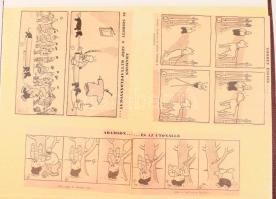 ca 1930 Bonzó, Mickey Mouse, Hegyesszakállú király, Adamson úr képregények kivágva, a Pesti Hírlap m...