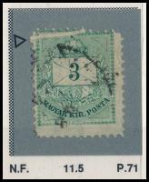 1881 3kr durva kinyílt papírránccal, nagyon ritka, hogy így ebben a pozícióban megmaradt. Aranyérmes kiállítási anyagból. (ex Orbán, Sebestyén)