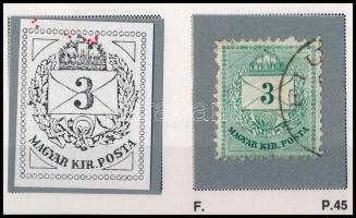 1881 3kr szép hidegtű nyomokkal. Aranyérmes kiállítási anyagból. (ex Orbán, Sebestyén)