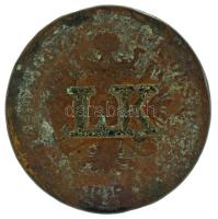 1861B 4kr Cu hátoldalon "LK" beütéssel T:F Adamo M7