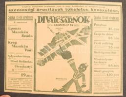 Reklámrajongói gyűjtemény vászon kötésű 50 oldalas albumban 1920-as évekbeli újságokból kivágott nag...