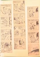 ca 1930 Bonzó kutya képregények kivágva, a Pesti Hírlap magazinjából, 20 oldalas albumban, Bonzó kut...
