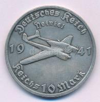 Németország 1941(2017) 10M "Heinkel" ezüstözött Cu fantázia érem T:AU,XF Germany 1941(2017) 10 Reichsmark "Heinkel" silver plated Cu fantasy coin C:AU,XF