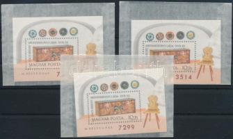 1981 3 db Bélyegnap ajándék blokk (24.000)
