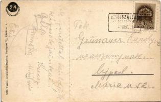 1942 Kisújszállás, Piac tér, templom, óra. Vasúti Levelezőlapárusítás 5918. + "KISÚJSZÁLLÁS PU....