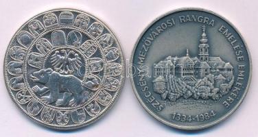 Svájc / Bern 1493(1968) Tallér fehérfém utánveret (42,5mm) + 1984. (Károly Róbert) "HVNGARIAE K...
