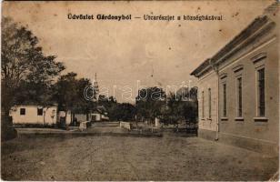 1926 Gárdony, Utcarészlet a községházával. Funk Adolf kiadása (fl)