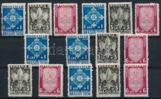 Románia 1936 5 x Mi 516-518 (Mi EUR 112,-)