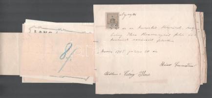 1905 9 db régi számla, szecessziós, judaika témájú is . Fried, Friedmann, Kosch cégek, elegáns és jó...