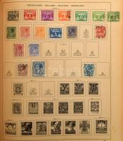 Schaubek Európa album 1944-es kiadás, benne gyűjtemény kezdemény, pár száz darab bélyeg