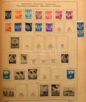 Schaubek Európa album 1944-es kiadás, benne gyűjtemény kezdemény, pár száz darab bélyeg