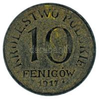 Lengyelország / Német megszállás 1917FF 10f Fe T:F Poland / German occupation 1917FF 10 Fenigów Fe C...