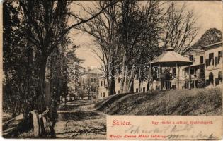 1903 Szliács-fürdő, Kúpele Sliac; részlet a fürdőtelepről. Kerekes Miklós kiadása (kopott sarkak / worn corners)