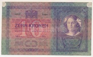 1904. 10K "2984 774657" T:F,VG, tépődés (ragasztónyom) a hátlapon
Adamo K10