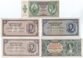 1932-1946. 10P - 1.000.000BP (6xklf, 9db) T:F, javarészben szép papír