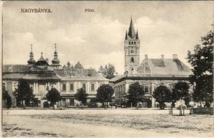 1911 Nagybánya, Baia Mare; Fő tér, Berger üzlete. Kovács Gyula kiadása / main square, shop (EK)